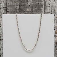 23.25" Silver Rope Chain Necklace  