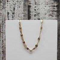 26.5" 14K TriColor Valentino Link Necklace