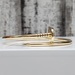 14KNail Design Hinged Bangle Bracelet