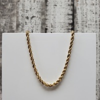 27" 10K Solid Rope Chain Necklace