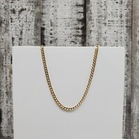 20" 14K Diamond Cut Curb Link Necklace