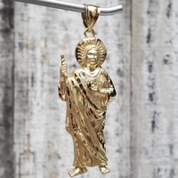 14K St. Jude / San Judas Religious Pendant