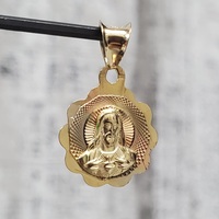 10K TriColor Jesus Religious Pendant  *Some Scratched on Back* 