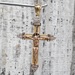 14K TriColor Large Crucifix CZ Pendant