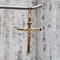 14KSemi Solid "INRI" Crucifix Religious Pendant
