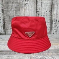 Prada Nylon Red Bucket Hat Size M 
