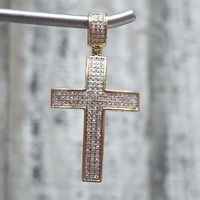 10K Diamond Cross Religious Pendant