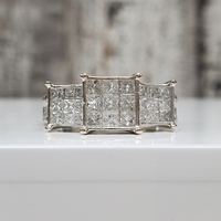 10K Cluster Diamond Ring