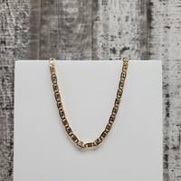 24.5" 14K Diamond Cut Solid Curb Link Necklace