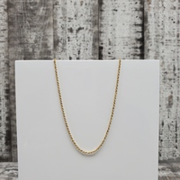 23.75" 10K Rope Chain Necklace