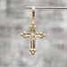 14K Small Cross CZ Pendant