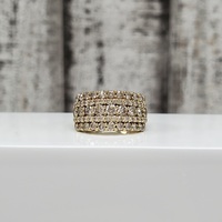 10K 1.50ctw Multi Row Diamond Band