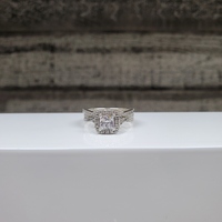 Silver CZ Wedding Set