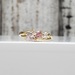 14K Pink + White Heart Shaped CZ Ring