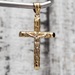 14K Fancy Cut Crucifix Religious Pendant