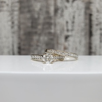 14K Diamond Wedding Set