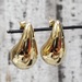 14K Semi Solid Teardrop Design Earrings w/ Friction Backs