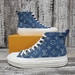 Louis Vuitton Denim Monogram Stellar Sneakers Size 37