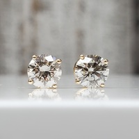 14K LAB GROWN Diamond Stud Screwbacks Earrings