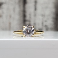 14KCZ Solitaire Ring