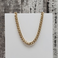 24" 14K Semi Solid Curb Link Necklace