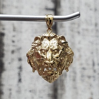 10K Lion Head Pendant