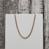 20" 14K Solid Curb Link Necklace