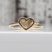 14KAdjustable Size Textured Heart Ring