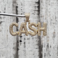 14K Diamond "CASH" Pendant