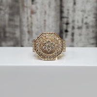 10K Diamond Cluster Ring