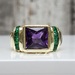 David Yurman 14K Amethyst + Emerald Ring *Wear on Stones*