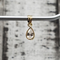 14K Pear Shaped CZ Pendant