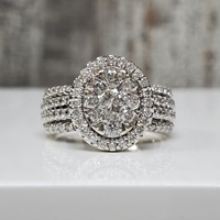 14K Diamond Cluster Ring