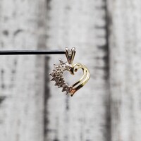 10K Diamond Heart Pendant