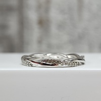 10K Twisted Design Diamond Ring 