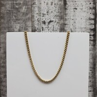 24" 10KSemi Solid Curb Link Necklace