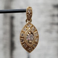 14K Diamond Marquise Shaped Pendant