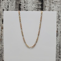 22" 14K Figaro Mariner Link Necklace