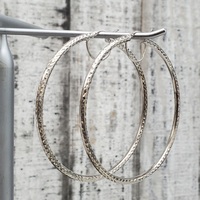 14K Fancy Design Hoop Earrings