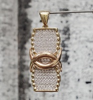 14K CZ Fancy Design Pendant