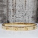 18K Solid Screw Design Bangle - Some Wear on Inside of Bangle