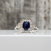 14K Sapphire Diamond Ring