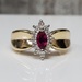 14K Diamond + Ruby Ring