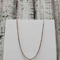 24" 10K Box Link Necklace