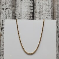 22" 10K Diamond Cut Curb Link Necklace