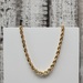 22" 10K Semi Solid Rope Chain Necklace