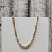 21.85" 10KSemi Solid Rope Chain Necklace