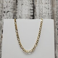 20" 10K Solid Figaro Link Necklace