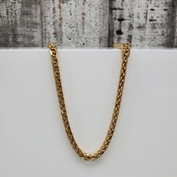 24" 10K Wheat / Franco Link Necklace