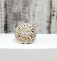 10K Diamond Cluster Ring w/ Chain Link Design